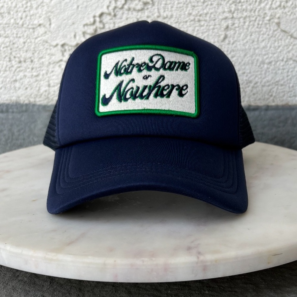 Notre Dame of Nowhere Trucker Hat Navy Blue